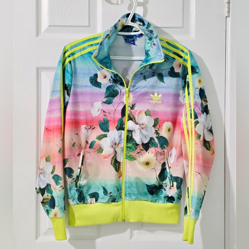 Adidas Limited Edition Women's Floral Light Jacket Size L